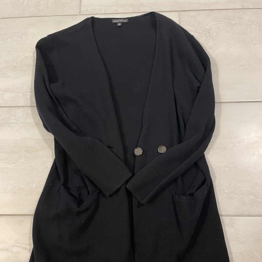 Black sweater cardigan